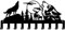 SUPERDANT La Lune et le Loup Porte Clef Mural avec 10 Crochet Porte Clé Mural pour Clé D'Entrée Porte Clé Support Clef Mural Accroche Clef Mural Forêt Loup