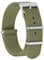 BISONSTRAP Nylon Uhrenarmband für Herren, Einteilige Militär Armband, 20mm, Armeegrün (Silberne Schnalle)