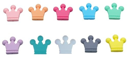 Silikonkrone Perlen 30mm 20pc Mix Farbe Silikonperlen für DIY Armband Halskette