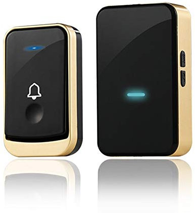 MOMCO Campanello per Porte Senza Fili, Campanello Senza Fili autoalimentato con ricevitori, Installazione Semplice