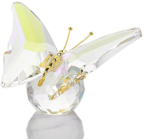 Movdyka Schmetterlings-Figuren aus Kristallglas für Mutter, Ehefrau, Damen, bunter Glasschmetterling, Handwerk, Schreibtisch, Büro, Dekoration, Tischdekoration, Tierornamente, Briefbeschwerer