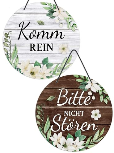 Putuo Decor Türschild Meeting in Progress Bitte Nicht stören rundes Therapeutenschild aus PVC Willkommen Bitte kommen Sie herein Schild für Büro Therapie Klinik doppelseitiges Aufhängerschild 22,9 cm