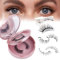 GEMERRY 2 paires Faux Cils Magnetique Magnetic Lashes Faux Cils Magnétiques Avec Applicateur Pas besoin de Colle Cil Magnétiques Aspect Naturel & Imperméables Cils Magnétiques Sans Eye-liner(DWSP+N07)