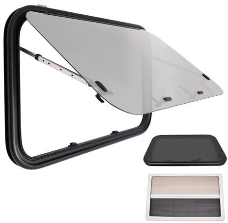 Finestra a battente finestra per camper 900x550mm finestra laterale finestra per camper Finestra a battente per camper finestra a spinta esterna con tenda avvolgibile integrata e zanzariera