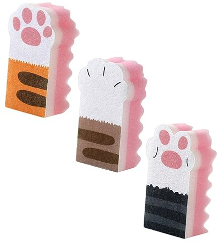 SKISUNO 6pcs Cleaning Sponge Dishwashing Sponge Bowl Scrubber Brush for Washing up Scourers Simple Kitchenware Cleaner for Home Use