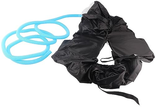 Qukaim Sac de nettoyage mural pour climatiseur avec tuyau de vidange pour climatiseur 1-1,5P, protecteur de nettoyage de climatiseur, noir