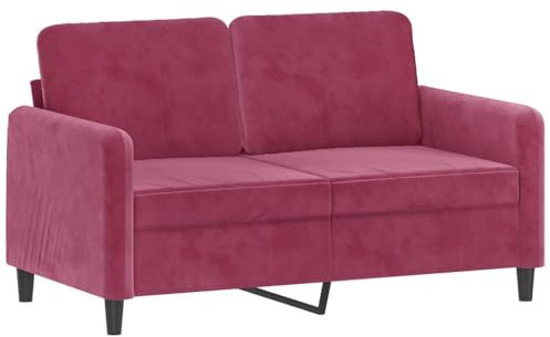 ULUYYUC Sofa Bed Camping Sofa Ecksofa Schlafsofa - 2-Sitzer-Sofa Weinrot 120 cm Samt für Party Lounge Garten Terrasse