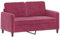 ULUYYUC Sofa Bed Camping Sofa Ecksofa Schlafsofa - 2-Sitzer-Sofa Weinrot 120 cm Samt für Party Lounge Garten Terrasse