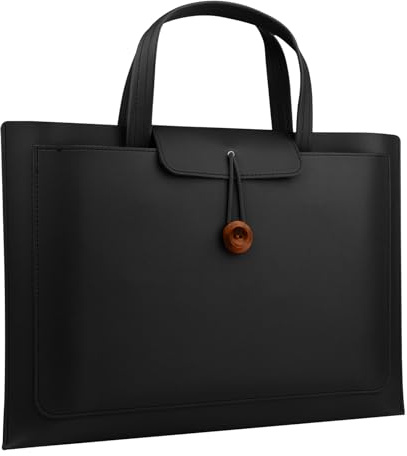 SumNeol Laptoptasche für Damen 13-14 Zoll PU Leder Laptop lässige Handtasche Computertasche Kompatibel mit MacBook/HP/Microsoft/Lenovo/Asus/Acer - Schwarz