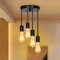 SERBASIC Ceiling Lights Fittings Black Ceiling Light with E27 Base,4 Way Industrial Ceiling Lights Kitchen Light Fittings for Living Room Bedroom Hallway