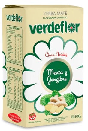 Yerba Mate Verdeflor (500 Grs, Menta con jengibre)