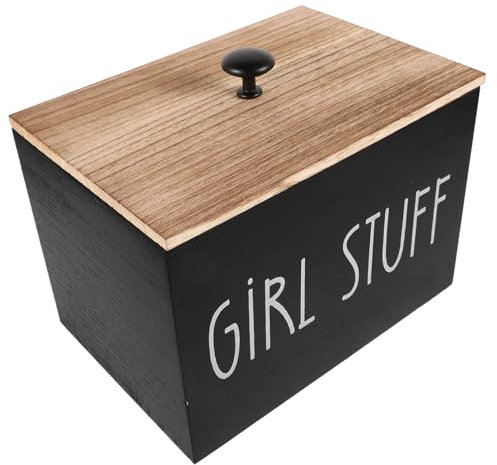 Garneck Box Vanity Organizer Dispenser Per Cotton Fioc In Legno Nero Dispenser Per Cotton Fioc Porta Dischetti Di Cotone