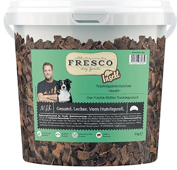 FRESCO Dog Martin Rütter Trainingsknöchelchen Insekt 1kg | hypoallergene Hundeleckerlis | aus Insektenprotein | 100% frische Zutaten | für Belohnung, Training und als Snack für Zwischendurch