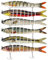 Angelköder – 6 Stück Kunstköder Hecht Köder Wobbler für Hecht, Zander, Barsch & Forelle – Lebensechtes Design für Süß- & Salzwasser Angler & Familien