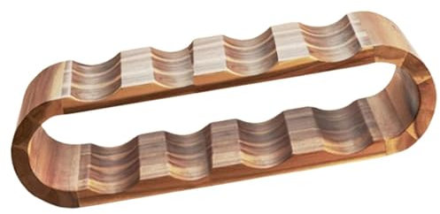 jojomis Porte-bouteilles en bois – Élégant support de rangement pour bouteilles, champagne, vin | Dessus de table, insert d'armoire, organisateur de cadeaux de vin maison (45 x 15 x 13 cm)