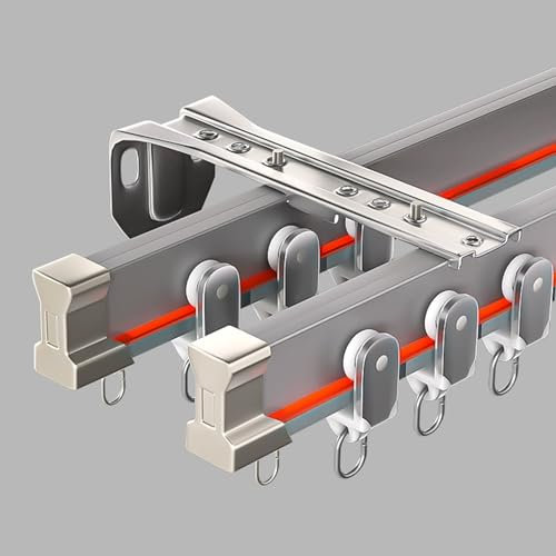 5 Meters Flexible Gardinenschiene, Vorhangschiene Flexibel Und Gebogene, Deckenschiene Gardinen Schienensystem, Für Esszimmer, Schlafzimmer, Wohnzimmer(Side B,5.2m(17.1ft))