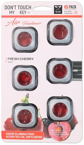 XUKEY Auto Lufterfrischer 6X4 ml Frische Kirsche Auto Duft Innenraum | Autoduft Neuwagen, Auto Parfüm, Auto Duft, Luftreiniger Duftspender, Car Air Freshener Innenraum (Fresh Cherry)