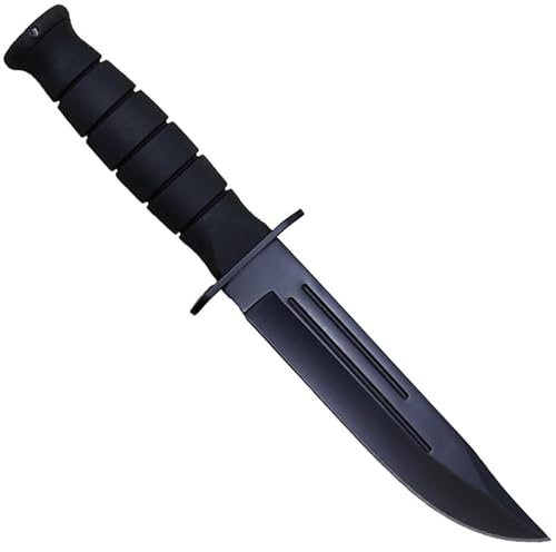 Generisch Black Outdoormesser – Robustes Survival Messer im Marine-Stil – Taktisches Einsatzmesser für Outdoor, Camping & Bushcraft – Ideal für Abenteuer in der Natur