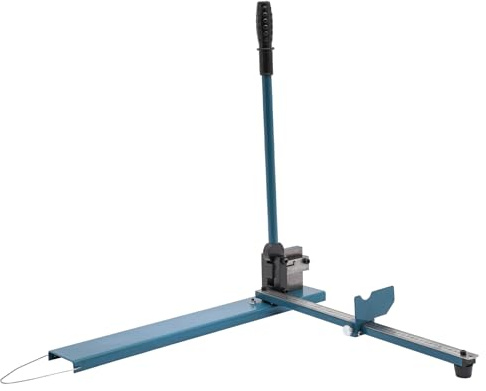 Coupe-rail DIN - Coupe-rail DIN en aluminium - Coupe-rail manuel - Rail à double trou avec règle pour couper l'acier et l'aluminium (bleu)