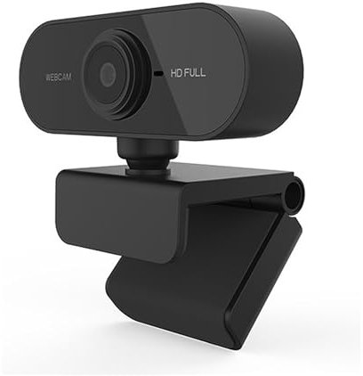 INDOTEAM Webcam with Microphone | 1080p Full HD Web Cam | USB Camera for PC Laptop Mac | Full-HD 1080p Webcam with Microphone | Plug and Play HD Video Web Camera - Laptop PC and Mac Computers (Black)