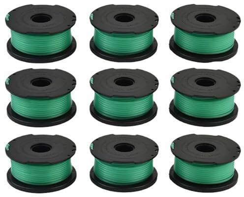 Daaxing Lot de 3/6/9/12 bobines et fil pour tondeuse à gazon Black & Decker GL7033 GL8033 GL9035 A6482 (9 pièces)
