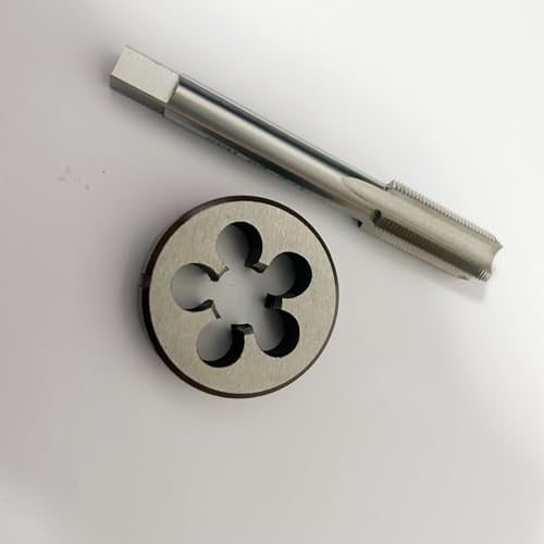 Gewindebohrer und Schneideisensatz, M14*1mm, Gewindeschneid, Feingewinde Schneidsatz, Gerade Geriffelt Gewindeschneider, Schnellarbeitsstahlmaterial, Gewinde Satinierwalze, Zum Schneiden von Gewinden