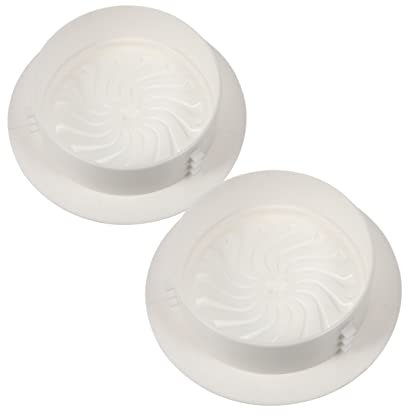 Happyyami 2Pièces Bouchon de Trou de Mur Couvre Obturateur pour Tuyau Mural Décoratif Installation Facile et Cache pour Évacuation de Ventilation Accessoire