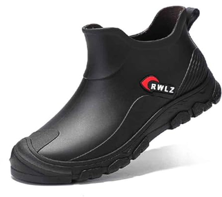 Stivali di Gomma Uomo Impermeabili Antiscivolo Alti e Bassi Stivaletti Platform Eleganti Casual per Pioggia Lavoro Giardinaggio Scarpe Antipioggia Lavabili Autunnali Invernali per Pesca Caccia,,