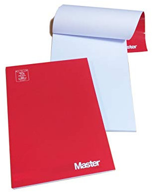 Pigna, Blocco MASTER collato lato corto, f.to A4, interno BI, bianco, 5 pezzi