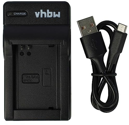 vhbw caricabatterie USB compatibile con Samsung ED-BP1030, BP-1030, ED-BP1130, BP1130 batterie di videocamera, reflex - Stazione di ricarica