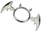 SKS Distribution® Silver BATMAN KIT 3D Car Emblem Badge Sticker Kit Fits Around Car Logo