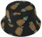 ZLYC Unisex Früchte Druck Sonnenhut Strandhut Fishermütze Outdoor-Hut,Schwarz Ananas,Einheitsgröße