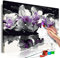 murando - Malen nach Zahlen Blumen Orchidee 50x40 cm Malset mit Holzrahmen auf Leinwand für Erwachsene Kinder Gemälde Handgemalt Kit DIY Geschenk Dekoration n-A-0369-d-a