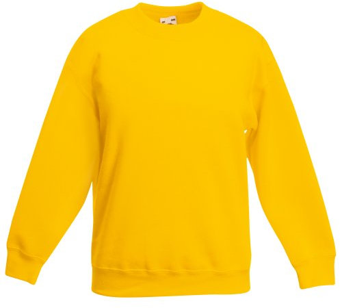 Fruit of the Loom SS027B Sweatshirt für Jungen, Sonnenblume, 9-11 Jahre
