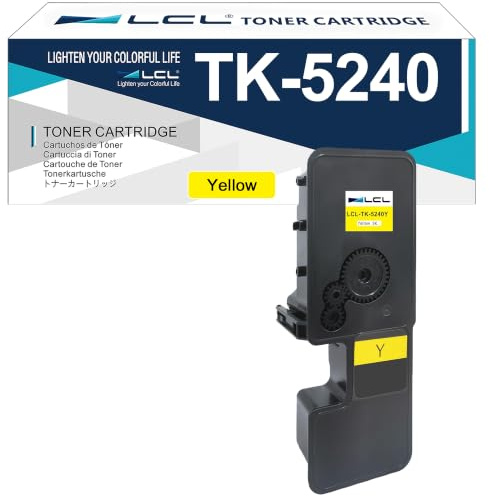 LCL Kompatibel Tonerkartusche TK5240 TK-5240 TK-5240Y 1T02R7ANL0 (1 Gelb) | Ersatz für Kyocera ECOSYS M5526 M5526cdw M5526cdn P5026 P5026cdn P5026cdw Toner Drucker