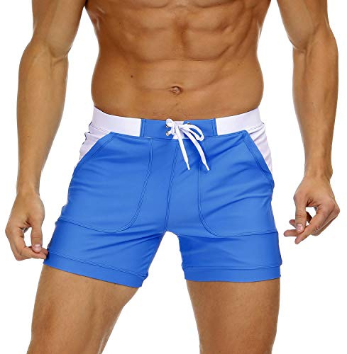 KEFITEVD Mens Swimming Shorts Quick Dry Swim Trunk Board Surf Short Stretch | Quick dry swimming shorts,beach short board spa trunks,stretchy gym shorts briefs,adjustable drawstring