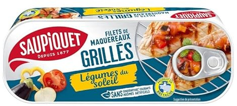 SAUPIQUET - Filetto di sgombro alla griglia per verdure del sole, 120 g, 4 pezzi