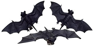 HEITMANN DECO Halloween Party-Deko - Fledermäuse - 9er Set - mit Clip zum Befestigen - schwarz - Kunststoff - 12x5cm