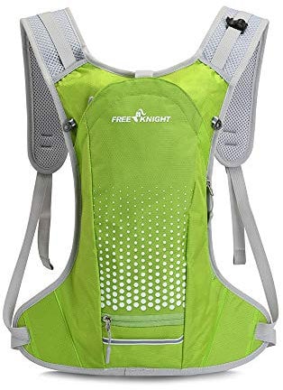 Free Knight Lightweight running backpack, waterproof cycling backpack for men and women, small travel rucksack for cycling, camping, fishing, school, hiking, mountaineering (Green)