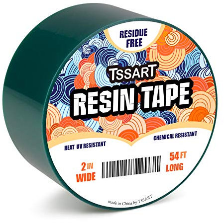 TSSART Harz-Klebeband für Epoxidharz-Formen, thermisches Silikon-Klebeband, Oxidation und hohe Temperaturbeständigkeit, einfaches Abziehen, Epoxid-Tisch – 5,1 cm breit, 1,5 m lang