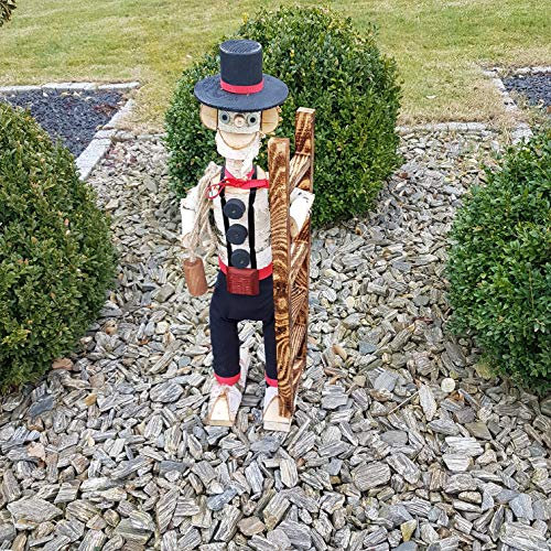 Dormax Gartendeko Schornsteinfeger Schlagzeuger Hexe Korbgeflecht, Rattan, Körbe, Pflanzkorb, Pflanzkasten, Schaukel Kutsche Verschiedene Modelle