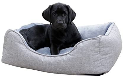 Kerbl Pet Kuschelbett Marie, grau, 90 x 69 cm