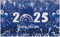 DPKOW Blau Silber 2025 Happy New Year Banner für 2025 Silvester Dekoration, 2025 Silvester Hintergrund Banner Dekoration, 2025 Frohes Neues Jahr Banner Dekoration, 185 * 110cm