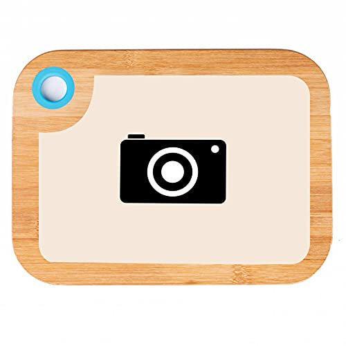 Wanapix | Tabla de Cortar Personalizada | Con nombre o Foto | Madera de Bambú | Ranura de Goteo | Incluye Agujero para Colgar | 39x28 cm | Foto Horizontal