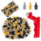 Homotte 1/4 Zoll Track Spikes Pyramide, 120 Stück Stahlspikes mit Aufbewahrungsbox und kleinem Schraubenschlüssel, Gold, Silber und Schwarz Gemischte Spikes für Jugendliche Leichtathleten Laufen Cross