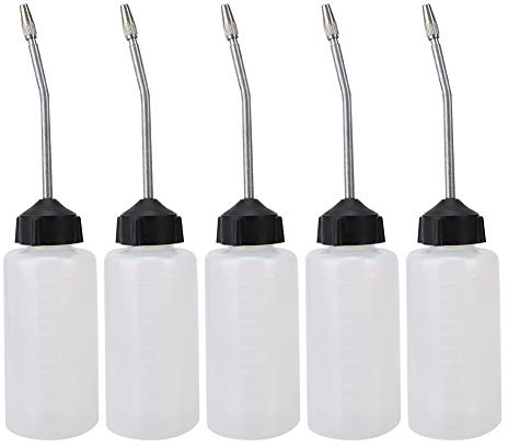 5 Pack Oil Dispenser, Plastic Sewing Machine Oiler with Long Tip Spout Simple to Use Lubrication Dispenser for Sewing Machine