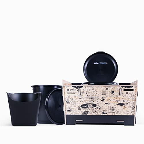 Goldeimer »Premium Plus« Trockentrenntoilette aus Holz und recyceltem Kunststoff - Grundausstattung