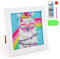 Fowecelt Diamond Painting Bilder Kinder: 5D DIY Diamond Painting Set Alpaka Bilder mit Steinen Kleben Mosaikherstellung Diamant Painting mit Rahmen für Kinder Mädchen Kunst Handwerk 18 X 18 cm