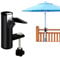 PEUTIER Outdoor Patio Umbrella Clamp, Heavy Metal Umbrella Clip Adjustable Patio Umbrella Holder for Camping Beach Courtyard Balcony Deck Bleachers Boats