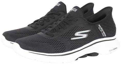 Skechers Herren Go Walk 7-Free Hand 2 Sneaker, Schwarz/Weiß, 42 EU